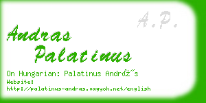 andras palatinus business card